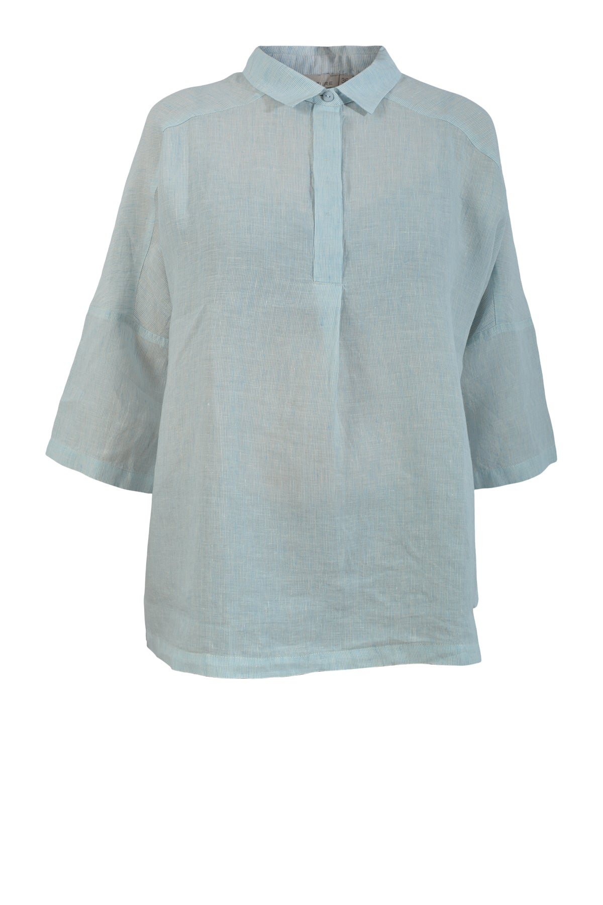GR Nature skjortebluse TIZA-4, Offwhite/blue