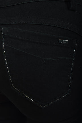 Jonny Q Jeans Penelope X-fit black black P1272, Strass