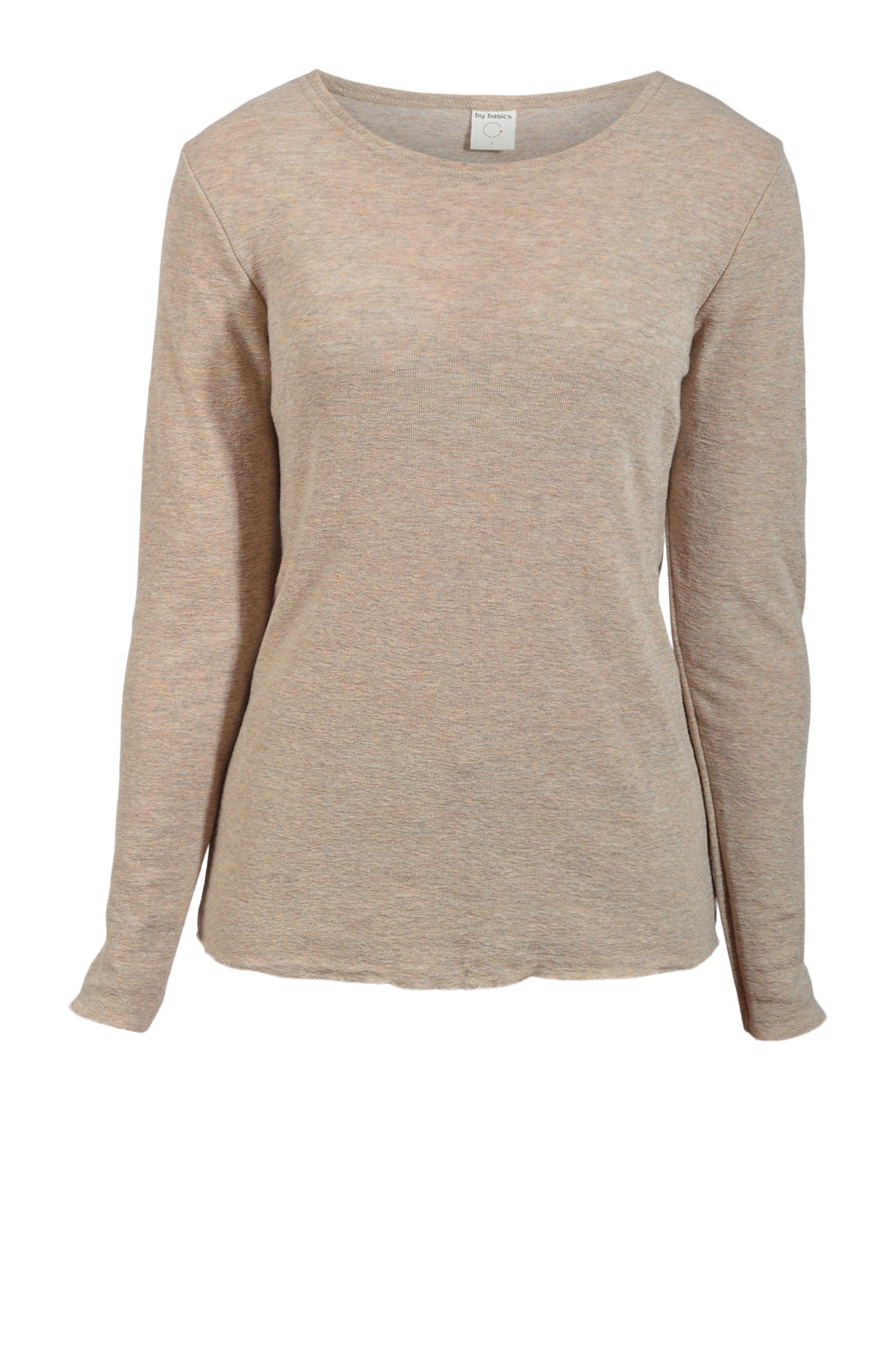 Blusbar by basic 4002 Shirt round neck L/S, Sand Melange