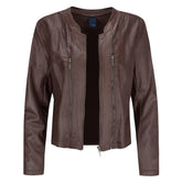 Luxzuz //One Two Athena Coated suede Jacket, Choco Lux